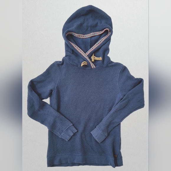 Roxy Tops - **5 for $20** ROXY Faded Blue Hooded Boho Knit Embroidered Sweater Sz Medium